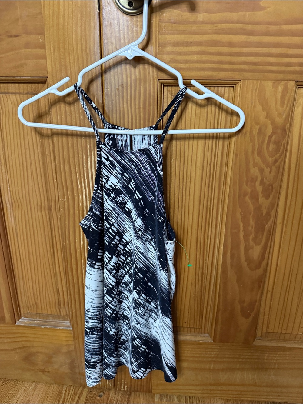 Black & White Striped Racerback Tank